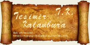 Tešimir Kalambura vizit kartica